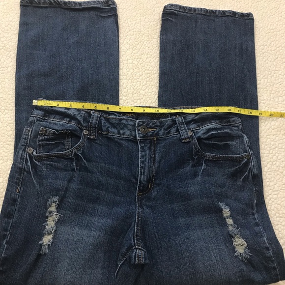 Cato Premium Stretch Distressed Denim Blue Jeans 
Size 13 / 14 P Large - Picture 8 of 15